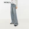 MO&Co. Women's Washed Low Waist Jeans