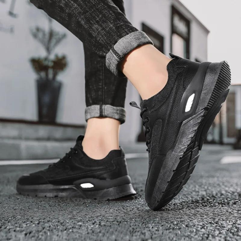 Fashion Men Retro Casual Work Shoes 2025 Summer Mesh Breathable Man Sport Running Shoes Tennis Trainers Walking Footwear Tenis Masculino