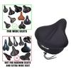 Thick Wide Gel Bike Seat Cushion with Rain Cover Large Surface Comfortable for Butt Memory Gel Foam Bike Saddle Seat Cushion Cover & - (L)