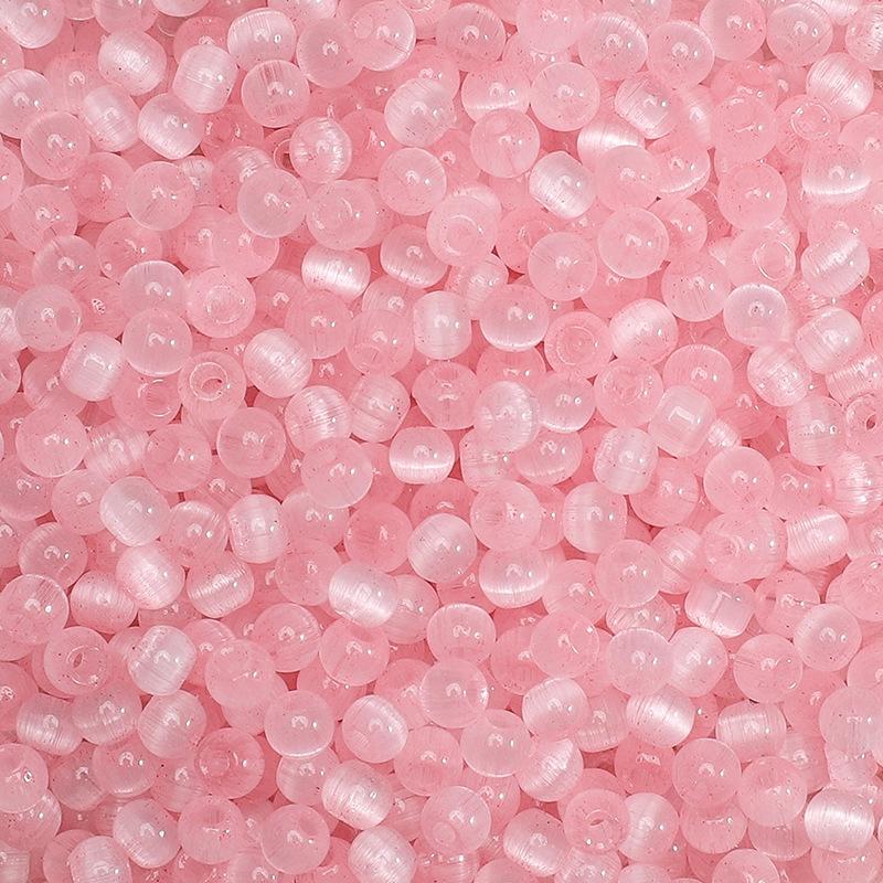 Mărgele de sticlă ochi de pisică jeleu 4mm, mărgele mici, mărgele libere, accesorii DIY lucrate manual, mărgele pentru înșirat manual, mărgele rotunde, lanț pentru telefonul mobil, mărgele rotunde, culoare încântătoare