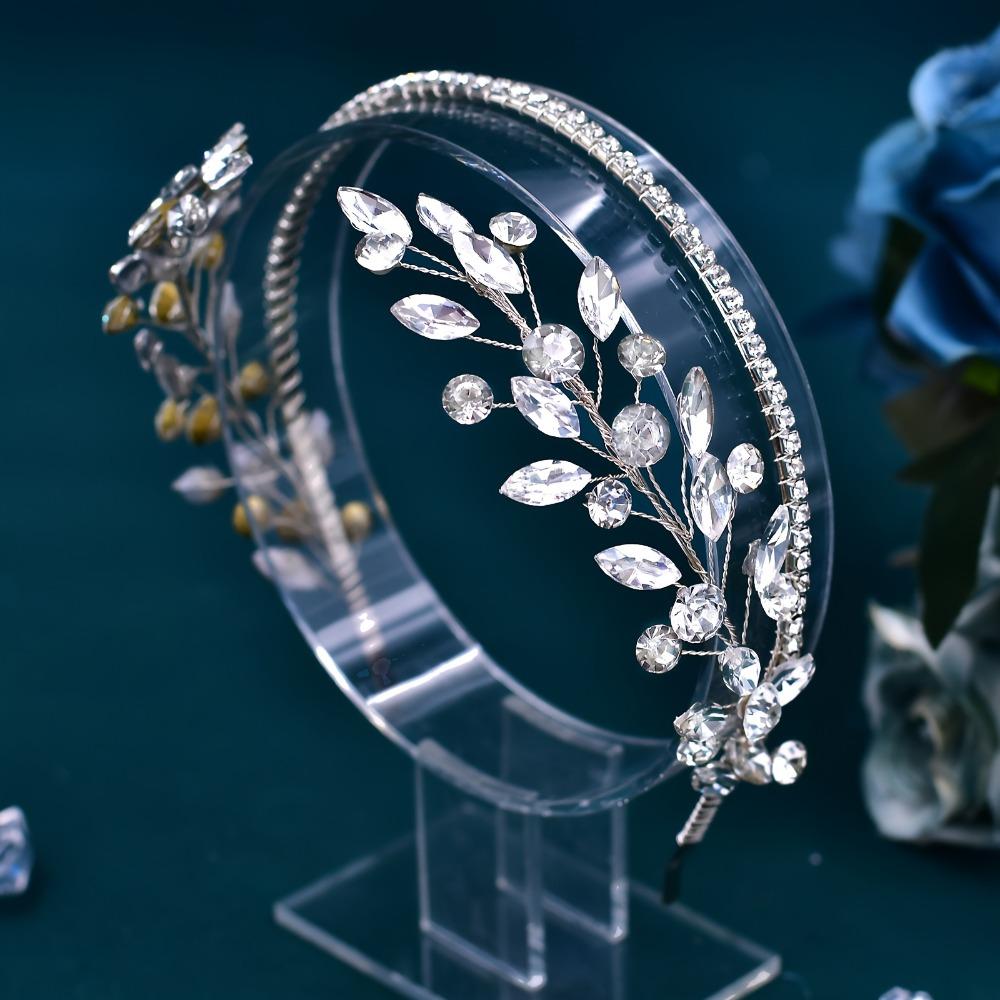 Elegant Princess Queen Crown Shiny Bridal Head Hoop Vintage Women Headpiece  Girls