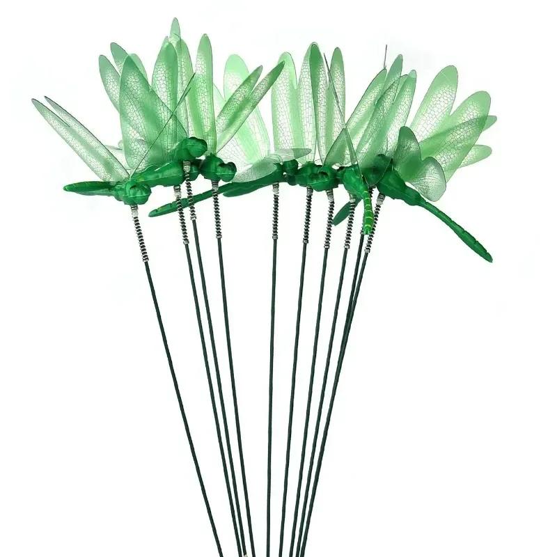 

10pcs 3D Dragonfly Flower Dragonfly Garden Arrangement Yard Planter Butterfly Dragonfly Patio Garden Decoration Outdoor Decor