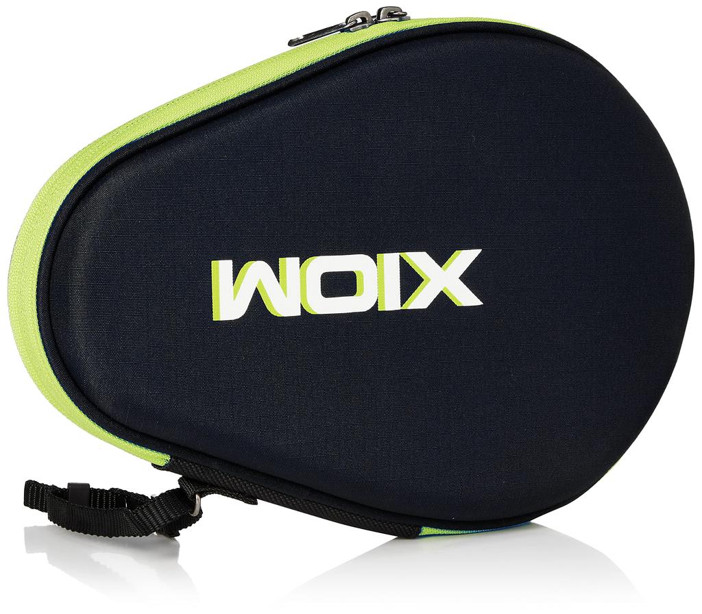 XIOM Table Tennis Racket Case, Ovre Hard Full Case, Black X Lime, 91019