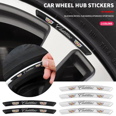 4pcs Metal Car Wheel Hub Decoration Stickers for CT5 STS XLR CT4 GT4 SLS SLR XT6 Escalade XT4 XT5 SRX XTS ELR BLS