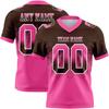 Gradient Brown Color Football T Shirts For Men Custom Name Team Name Number Rugby T-shirts Casual Oversized Sports Team Uniforms