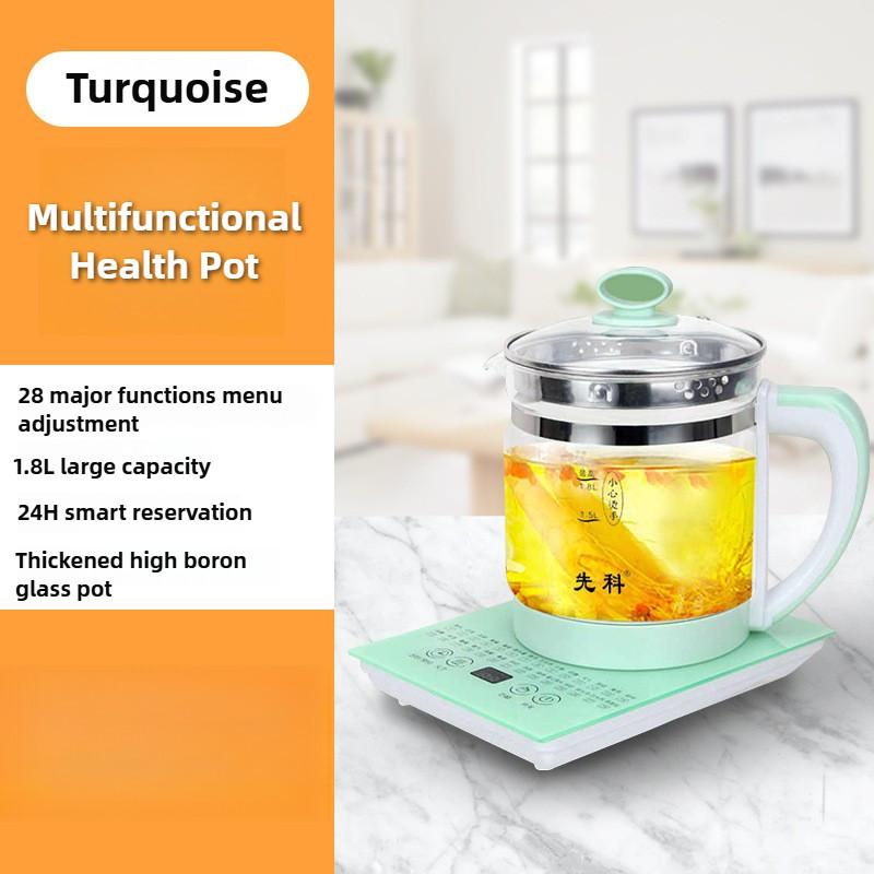 1.8L Large Capacity Household Boiling Hot Water Teapot Intelligent Health Pot Multifunctional Glass Electric Kettle