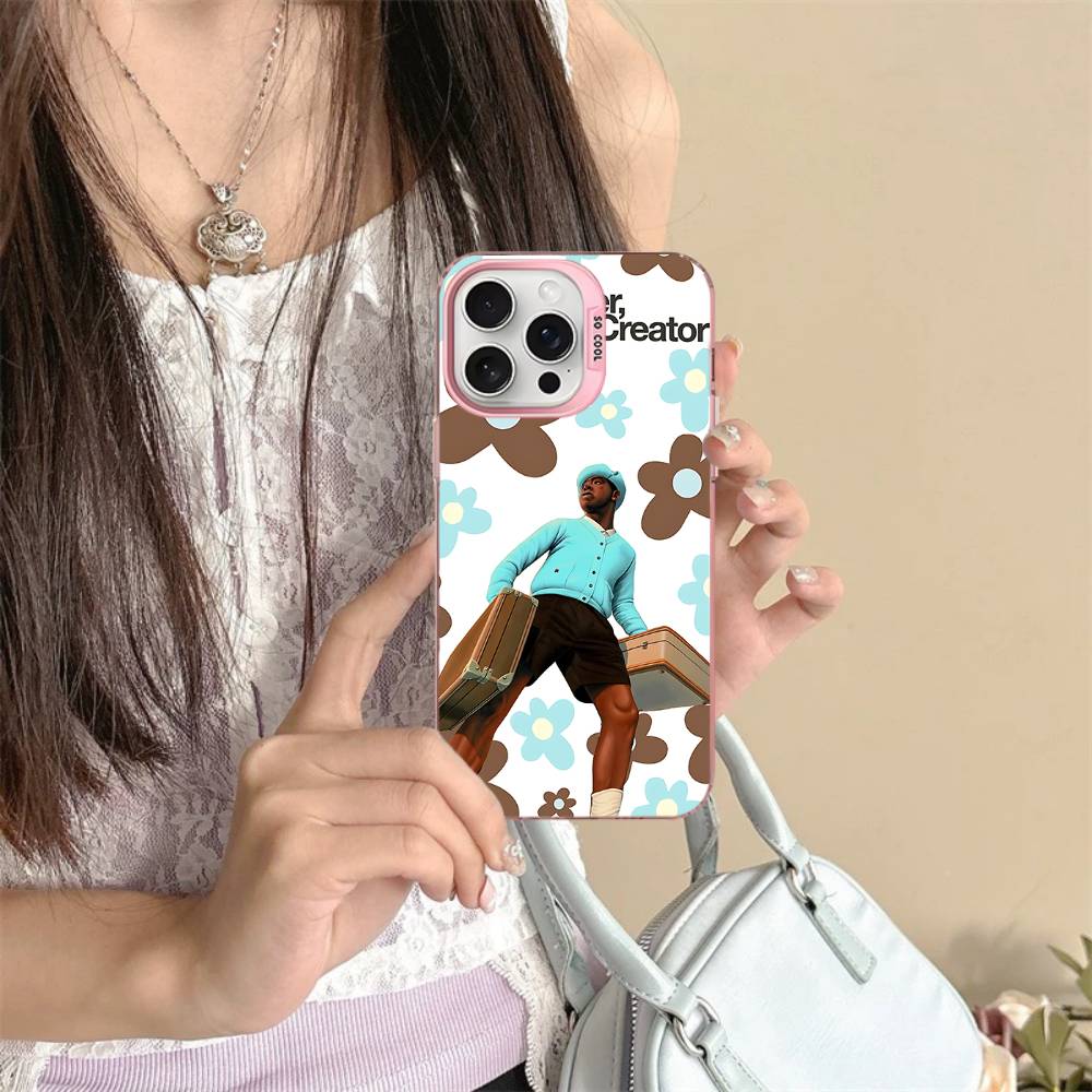 T-Tylers The Creator Rapper For Iphone 15 14 13 Plus 17 16 12 11 Pro Max Matte Colored Silver Luxury Phone Cover
