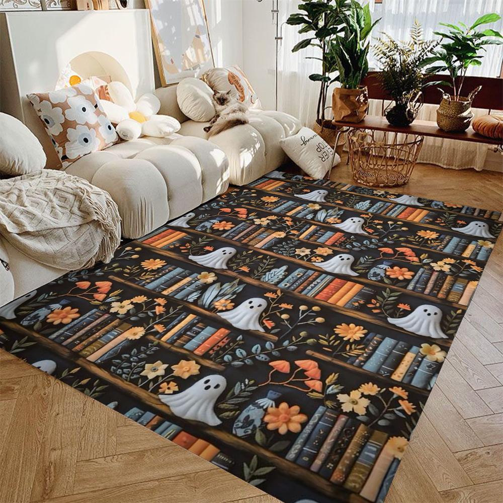 Katzen Bücherregal Teppich Teppich für Schlafzimmer Wohnzimmer Zuhause Sofa Kinderspiel Groß Dekor Bodenmatte Retro Küche Heimdekoration