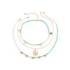 Accessories, Multi-layer Imitation Pearl Sequined Necklaces, Retro Ethnic Rice Bead Flower Pendants, Necklaces for Women