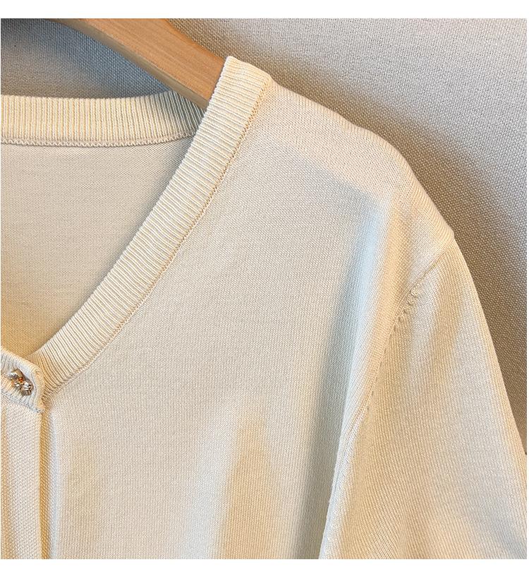 Plus Size Women's Ice Silk Knit Summer Top - Slimming Short Sleeve T-shirt