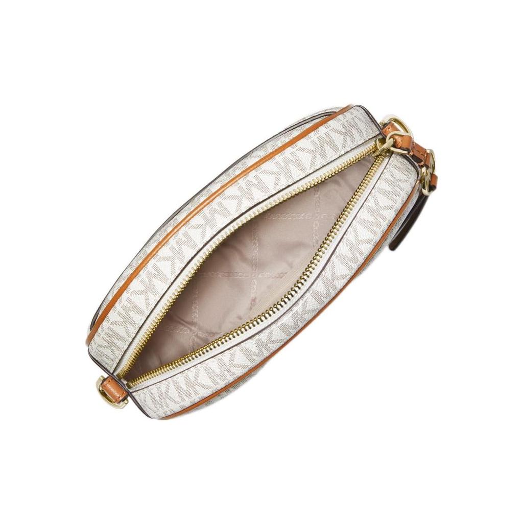 MICHAEL KORS Jet Set Charm Canvas Crossbody Bags Small Women's Vanilla White Acorn Brown Multicolor 32S1GT9C0B-149