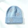 Rhinestone Children Knit Hat Knitted Fabric Snowflake Knitted Cap  Kids Winter Wear