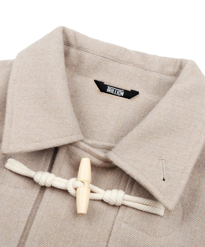Trillion Unisex Balmacaan Duffle Long Coat (Beige)