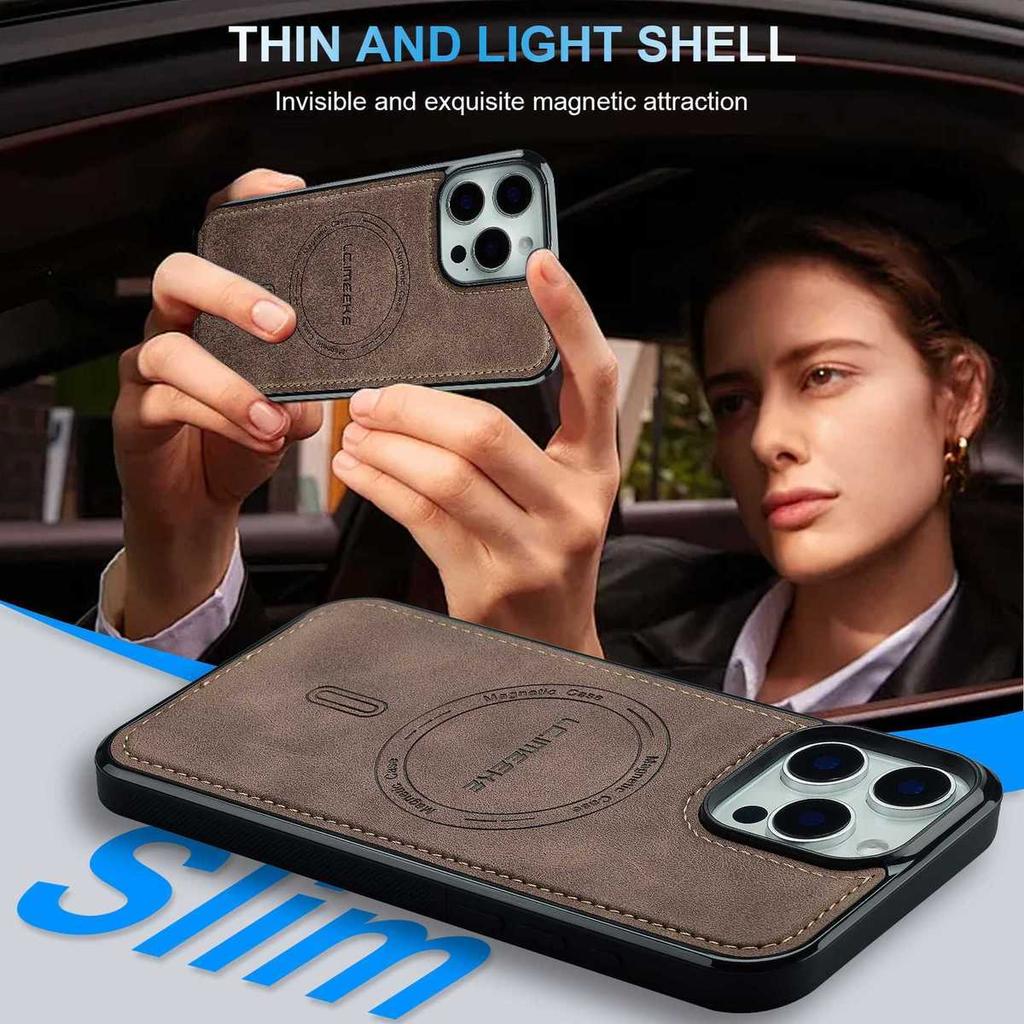 The New Model Is Suitable for IPhone16Promax, Apple 15pro Magnetic Phone Case, Drop-proof 14Plus, and Business 17Air