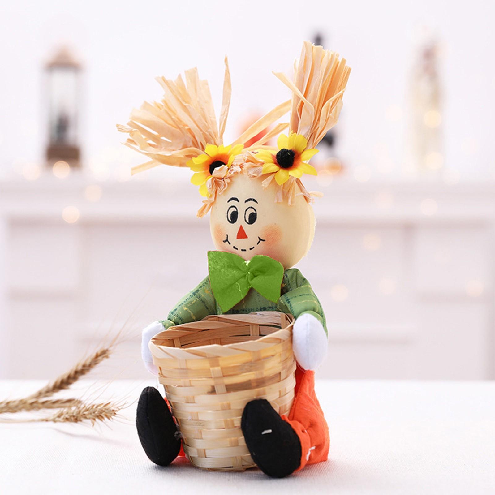 

Halloween Festival Supply Scarecrow Children Toy DIY Handmade Creative Basket Gift Box Bag Decoration Ornament