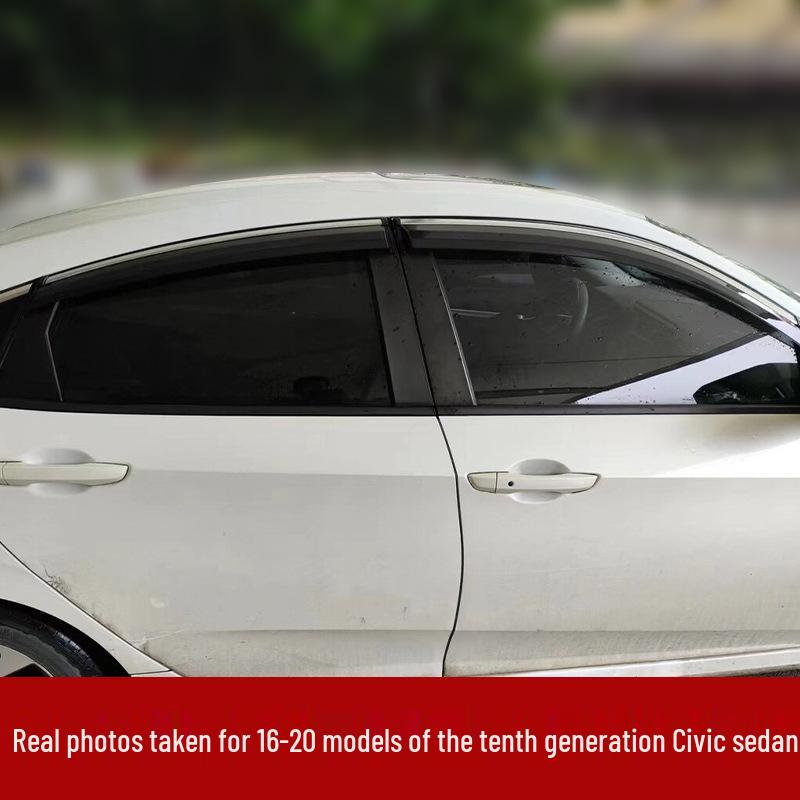 Honda Tenth Gen Accord, Civic, Lingpai, and Fengfan Car Window Rain Visor - Sun and Rain Guard for CR-V, XRV