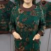 Imitation Super Winter Large Size Mom Pack Fleece Thickened New Printed Long Sleeve Warm Middle Old Lady Bottom Shirt