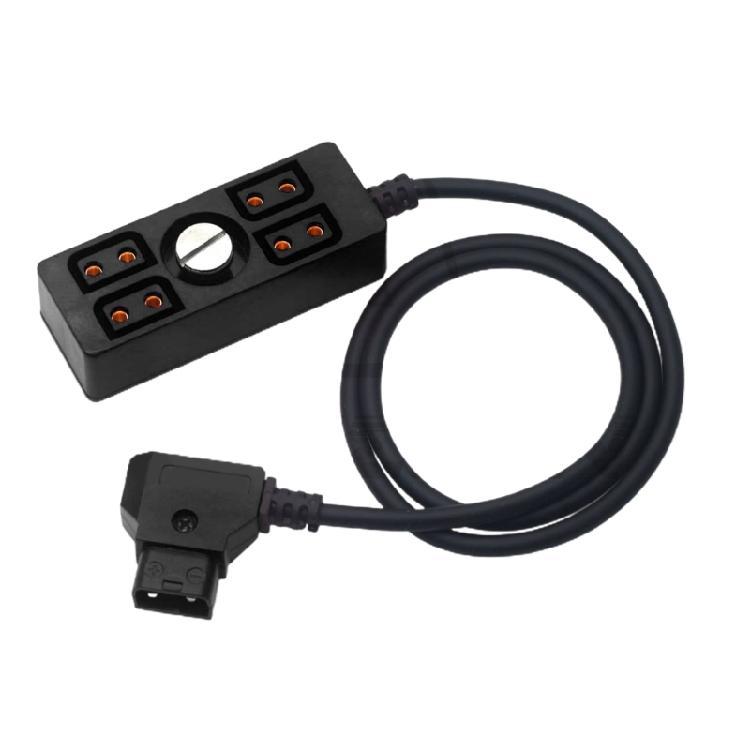D-tap Male to 4 Port Dtap Female Power Supply Adapter for Multiple Devices чёрный
