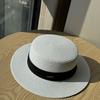 New French Flat-top Sunshade Straw Hat Women's Summer Outdoor Sunshade Sunscreen Fashion Sun Hat