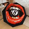 1PC Lips Eight Ball Automatic Folding Umbrella - Compact 8-Rib Design, Durable Plastic & Iron, Lightweight for Outdoor Daily Use, Festive Gift042