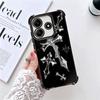 Custodia Morbida per Telefono con Sigillo Crociato Cyber Gotico per Xiaomi Redmi Note 14 15 Pro Plus 13 12 11S 11T 5G 10 9S 9 Placcata Anti-Caduta Fundas