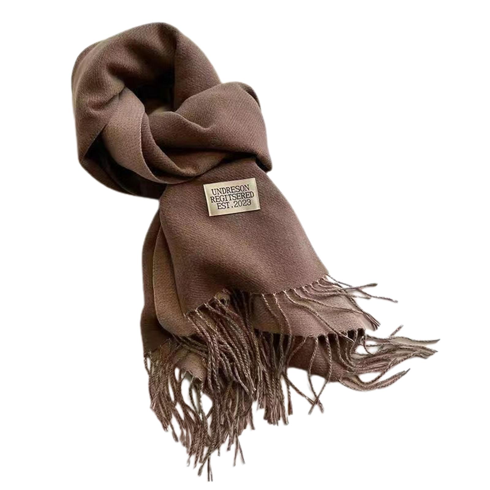 

Elegant Women Scarf Winter Double Sided Scarf Lady Maillard Look Scarf Travel Shopping Taking Photo Scarf for Teens 4