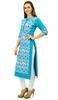 Phagun Women's Designer Straight Black Kurta 3 4 Sleeve Printed Casual