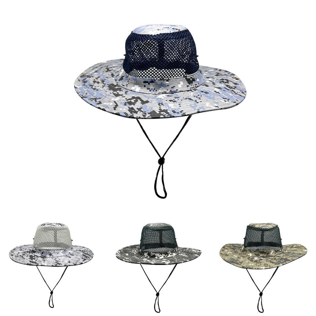 Outdoor Digital Camo Fishing Hat With Sun Protection And Breathable Design For Spring Summer Adventures