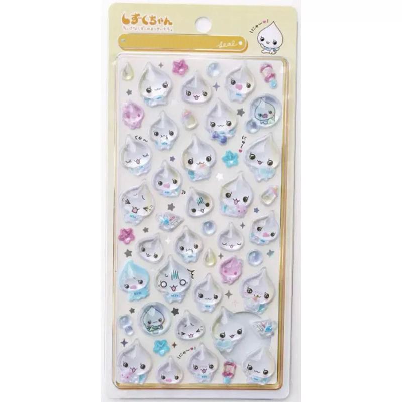 1/6Pcs Cute Small Water Drop 3D Crystal Stickers Cartoon Sparkling Raindrop Crystal Drop Glue Diy Decorative Stickers Gifts