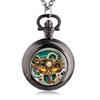 Bronze Vintage Steampunk Cat Locket Necklace Pocket Watch Pendant Gift