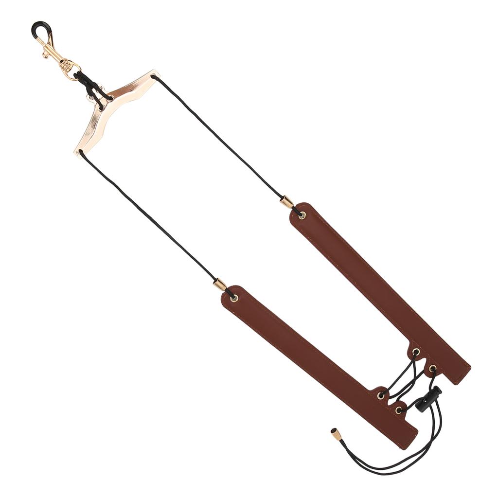 Saxophon Schultergurt Faltbar Kunstleder Keine Belastung für den Nacken Instrumentenzubehör Kaffee