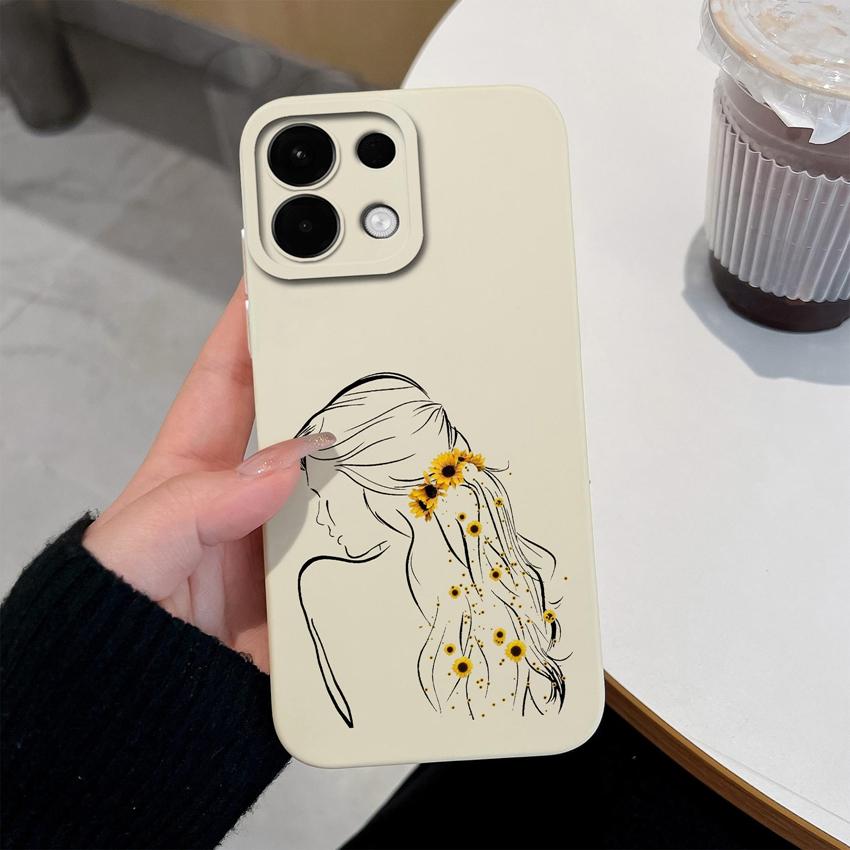 

Для Oppo Realme 5 6 7 8 9 10 Pro Plus K12 A5 A5X чехлы для телефонов Sweet Girl Patterns Liquid Silicone Advanced Anti Slip Protective Shell для корпуса Oppo Realme C15