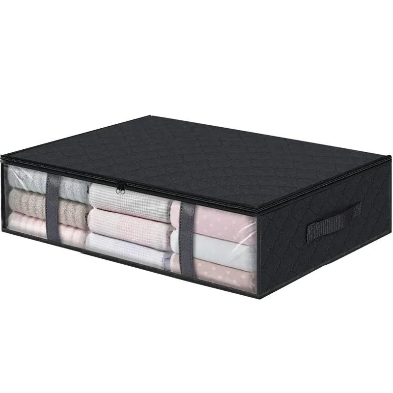 Under Bed Storage Bag For Portable Foldable Quilt Bags Wardrobe Clothes Organizer Storage Box Dustproof Organizer Large Capacity