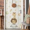Cartoon Animals Door Sticker Kids Room Bedroom Door Decoration Cute Self-Adhesive Door Wall Art
