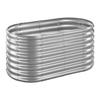 Metal Raised Garden Bed, 1.2 X 0.6 X 0.6 M Oval Outdoor Galvanized Planter Garden Box, Open Bottom Design, Large Planter Raised Bed for Growing