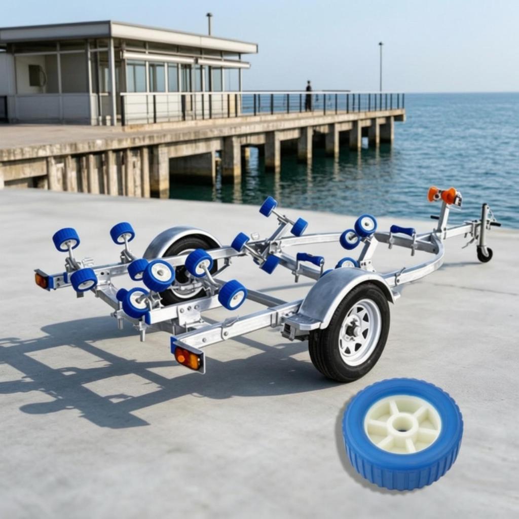 Boat Trailer Roller Replacement Ribbed for Marine Transport Wheel