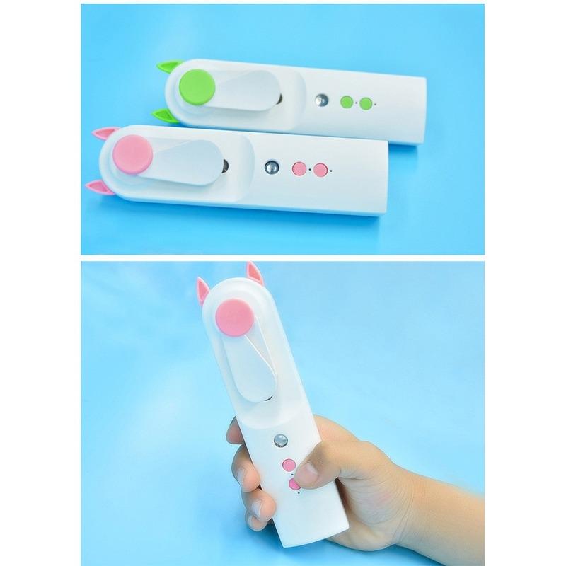 Summer Handheld Fan with Pocket Water Spray Mist Wind-up Fan Bottle Manual Rechargeable Mini Fan for Home & Travel