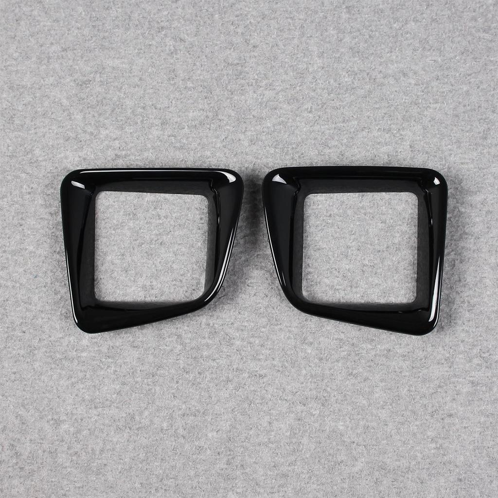 RUIQ Interior Center Console Double Drink Holder Cover Garnish for Nissan New Serena C28 Series (Piano Black)