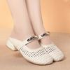 Baotou Sandals For Women Wearing Summer Shoes For Women, Versatile Hollow Breathable Semi-Torched Women's Shoes Comfortable