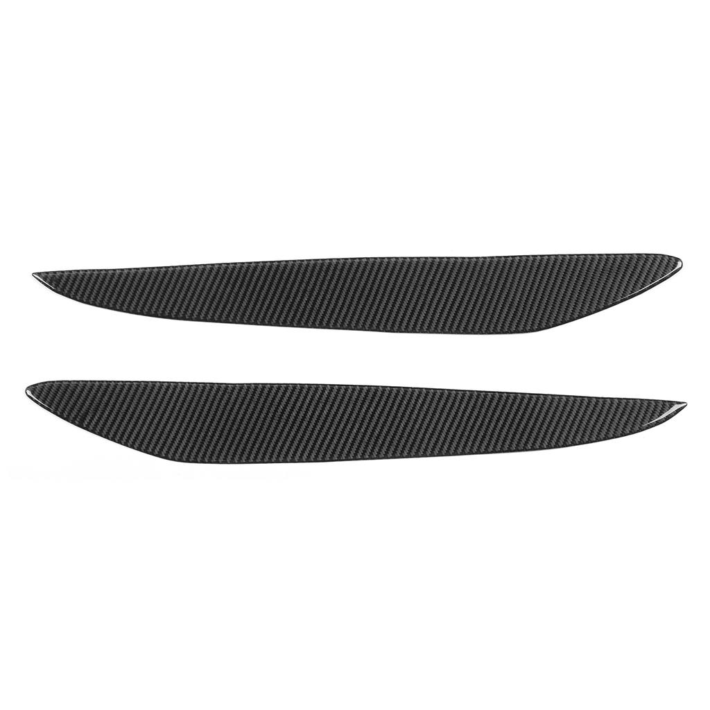 2pcs Carbon Fiber Headlight Eyebrow Eyelid Cover Wear Resistant Fit for Mazda 3 2010?2013