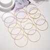 BEPAN 14 Pieces Metal Bangles Set For Women Holiday Accessories Party Fashion Jewelry Trendy Basic Styles Punk Textured Item