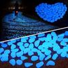 100pcs Garden Decor Luminous Stones Glow In The Dark Decorative Pebbles Outdoor Fish Tank Decoration Aquarium Accessories