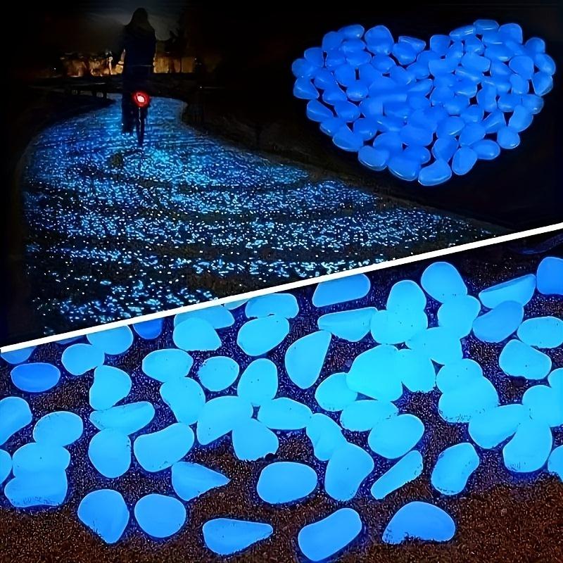 100pcs Garden Decor Luminous Stones Glow In The Dark Decorative Pebbles Outdoor Fish Tank Decoration Aquarium Accessories