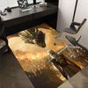 1pc Fire and Blood Office Carpet Chair Mats, Home Decor Mat Fantasy Theme Mat Durable Mat, Dragon Decor,Suitable for Fantasy Theme Lovers
