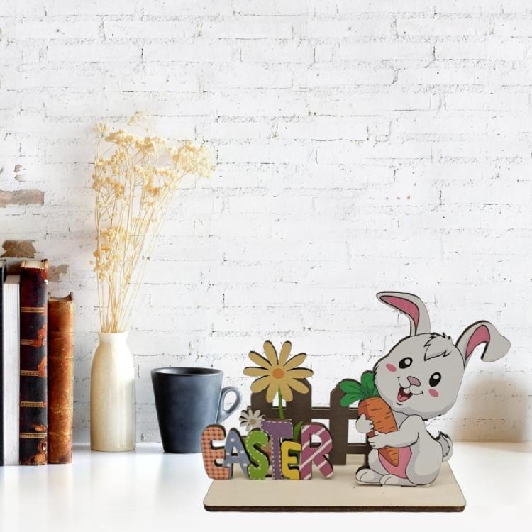 Artistic Wood Spring Rabbit Figure Rabbit Figurine For Enthusiasts Of All Ages And Space Spring Themed Sculpture