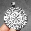 Viking Wolf Runes Ferocious Men Necklaces Stainless Steel Pendant Chain Women Punk Fashion Jewelry Accessories Gifts