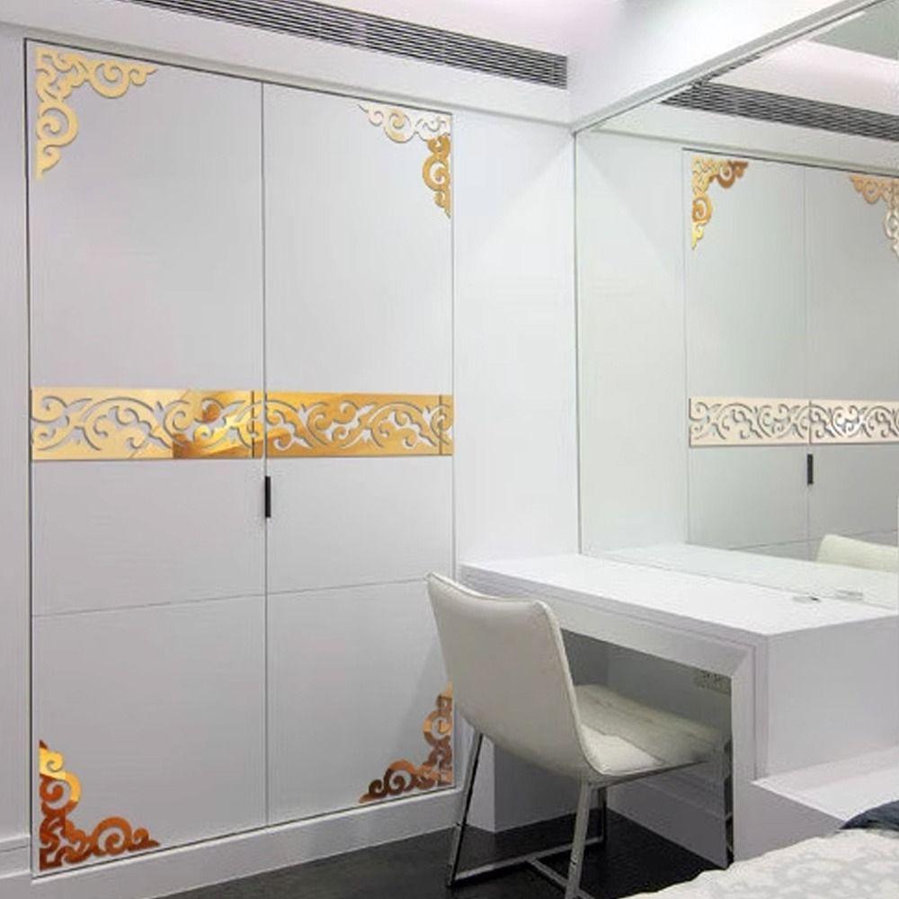 Self Adhesive Acrylic Wall Stickers Acrylic Material 3D Mirror Wall Stickers  Living Room