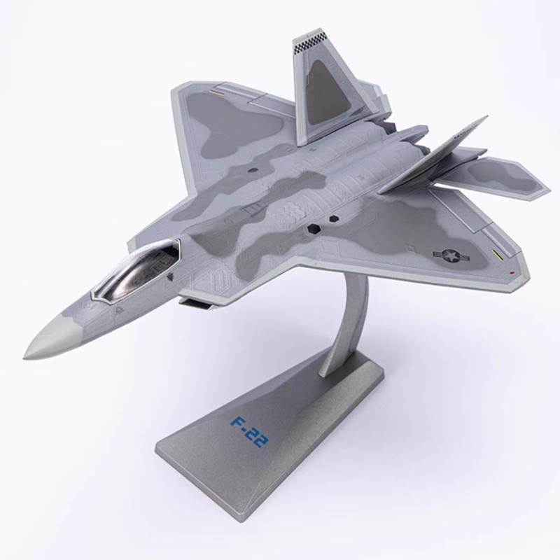 Aircraft Model 1: 72 F22 Stealth Fighter Alloy Model American F22 Raptor Simulation Finished Military Model Pendulum Gift