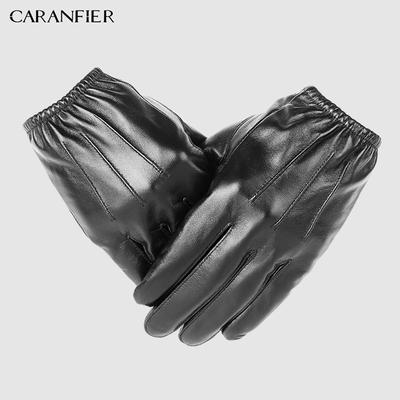 White sheep skin leather driving gloves for Men
