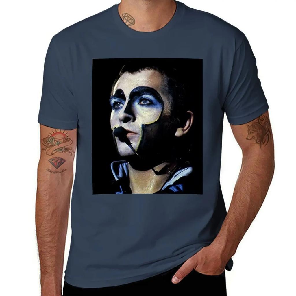 Peter Gabriel Kesejahteraan T-Shirt Customs Design Your Own Vintage Graphic Tee Custom T Shirt Blue Archive Mens T Shirt Graphic